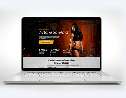 Landing page for fitness trainer Victoria Smelova