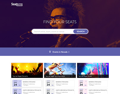 Seats booking app - Website Concept