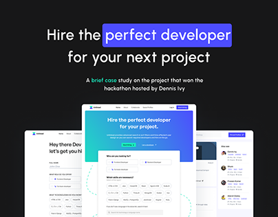 Website for hiring developers - Hackathon Winner