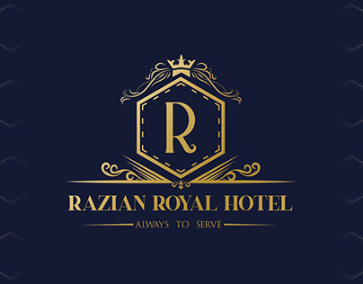 R letter Luxury Royal Hotel Logo