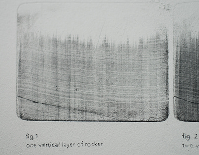 Pole mezzotint rocker jig plate process on the paper