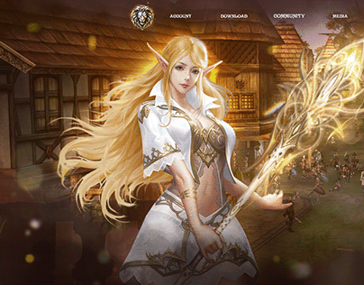 Landing page creation for Lineage 2 game project