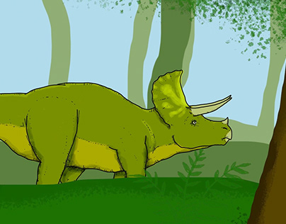 Animated triceratops