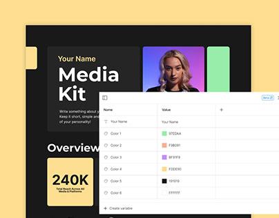Media Kit for Content Creators