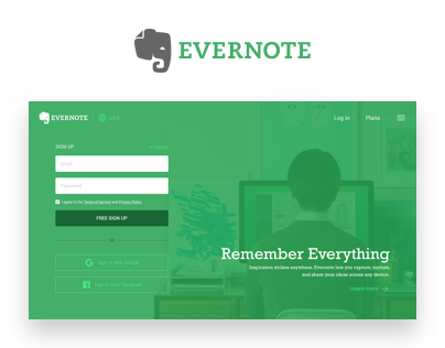 Evernote Website Redesign