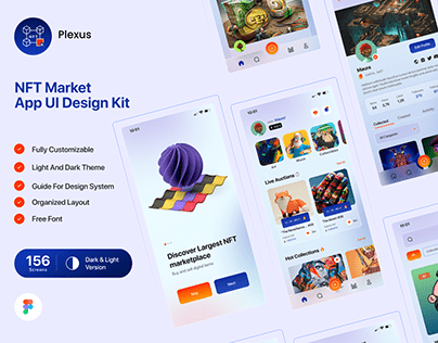 Plexus NFT Market App UI Design Kit