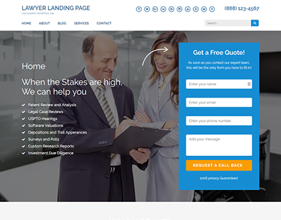 Lawyer Landing Page Design