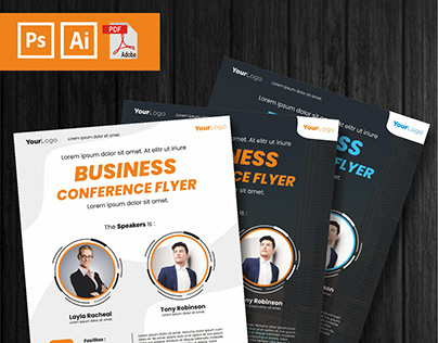 Business conference flyer template