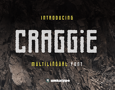 Craggie - Eroded Display Font