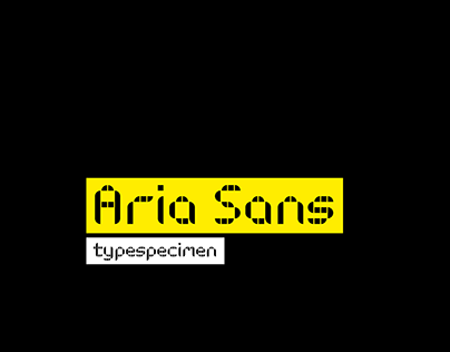 Aria Sans Typespecimen