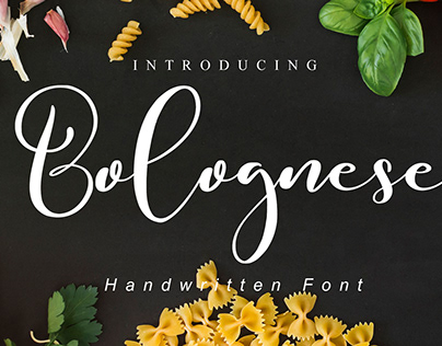 Bolognese // Beautiful Script Font