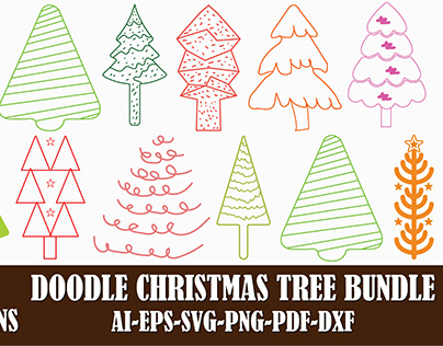 Doodle Christmas Tree Bundle