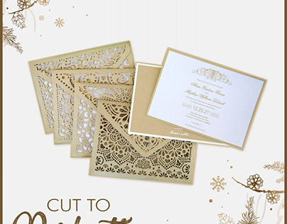 Beautiful Laser Cut Wedding Invitation Card Design!