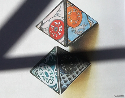 A poetic board game, two dice