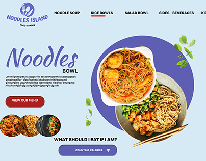 NOODLES ISLAND (an online kitchen website design)
