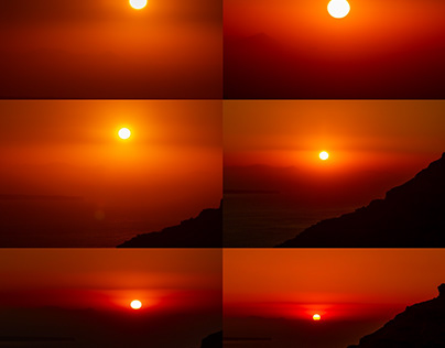 Sunset and Moon collage