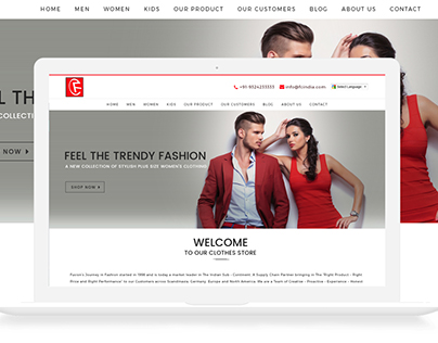 Fashion clothes Website design