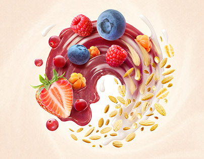3D Illustration Skyr Yogurt - UK