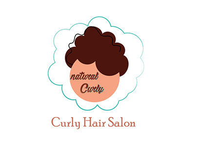 curly hair logo design