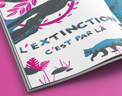 Illustration sur l'Extinction Animal (pour enfant)