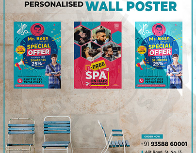 Wall Poster Design & Print For Mr. Bean Hair Salon