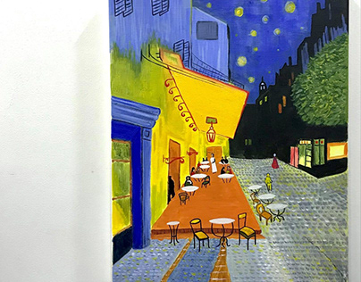 Recreation of Van Gogh's Café Terrace at Night