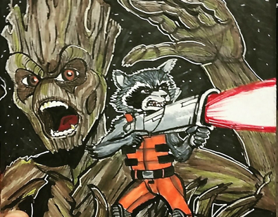 Guardians of the Galaxy Comic Sketch Cover
