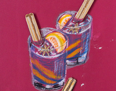 Colourful hand drawn Cocktails