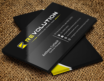 Black&Sleek Business Card for Revolution