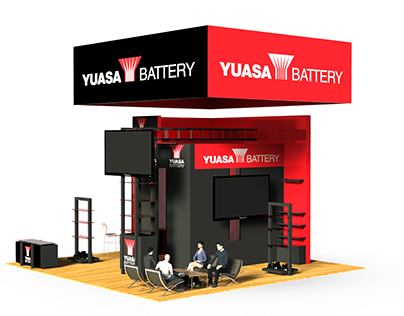 3D Trade show booth Yuasa Batteries
