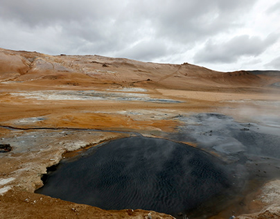 Hverir, geothermal area in Myvatn, Iceland.