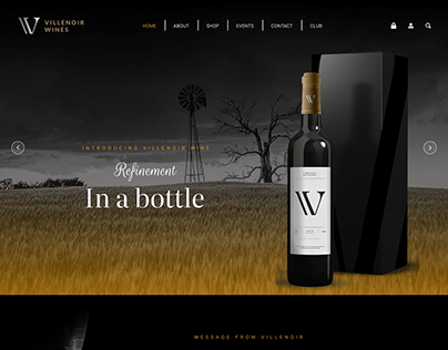 Wine company website design