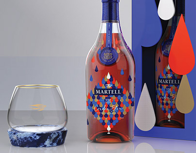 Martell Water Drop Packaging Design With GWP (Concept)