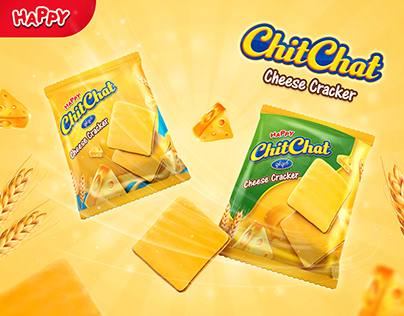 ChitChat Cheese Cracker Bag Packaging