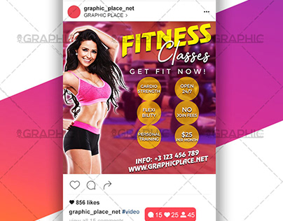 Fitness Classes – Animated Flyer PSD Template