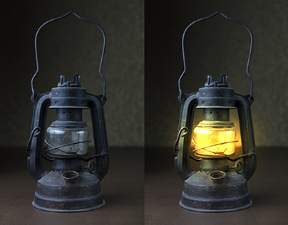 Added light in vintage lamp
