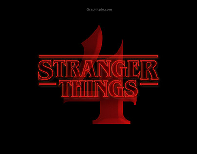 Stranger Things 4 Title PSD Free