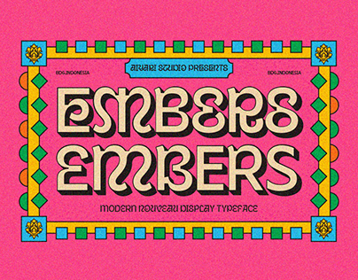 Embers Modern Nouveau Display Typeface