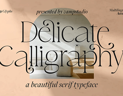 Delicate Calligraphy Modern Serif font