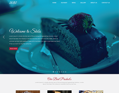 Beautiful landing page for a bakery