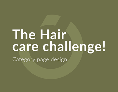 The hair challenge page design