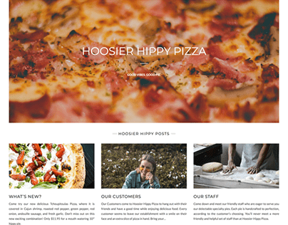 Hoosier Hippy Pizza Website