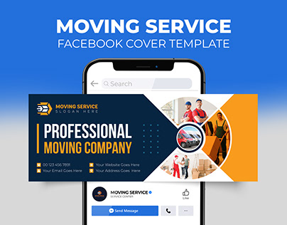 Moving Company Facebook Cover Design