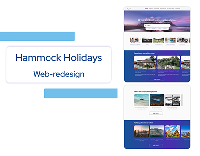 Hammock Holidays - Homepage Design