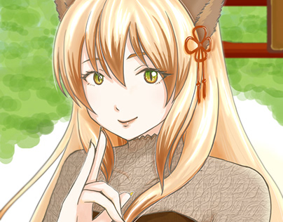 Illustration of a personified fox