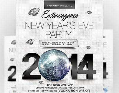 New Year's Extravegas Party Flyer