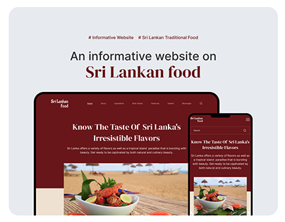CASE STUDY-An informative website on Sri Lankan food