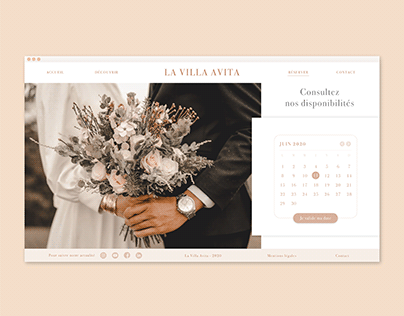 Wedding villa web design
