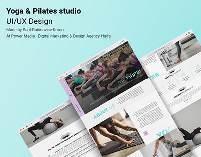 UI/UX Homepage Design For Yoga & Pilates Studio in TLV