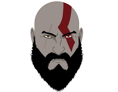 God Of War v Game Kratos Character Face Design